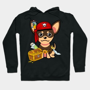 Cute small dog is a pirate Hoodie